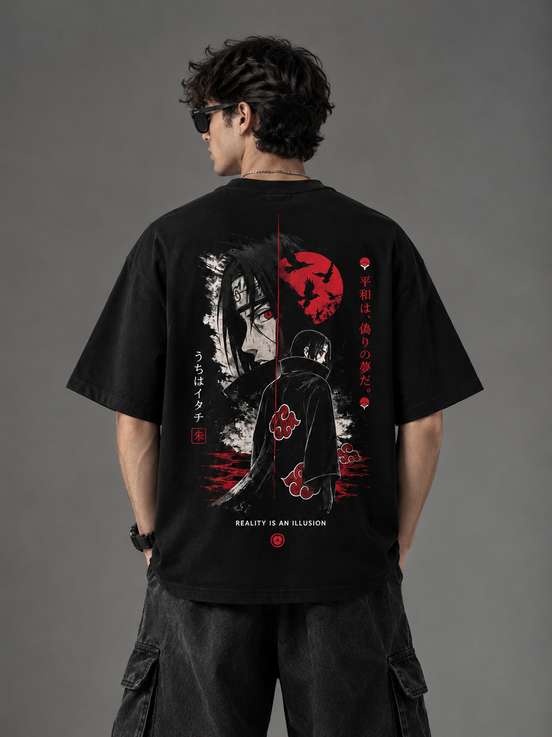 Unisex Black Itachi Anime T-Shirt