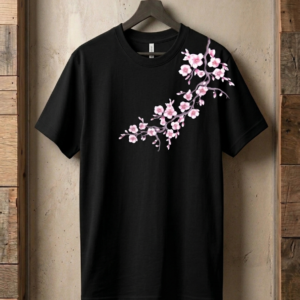 Unisex Cherry Blossom Drop Shoulder T-Shirt