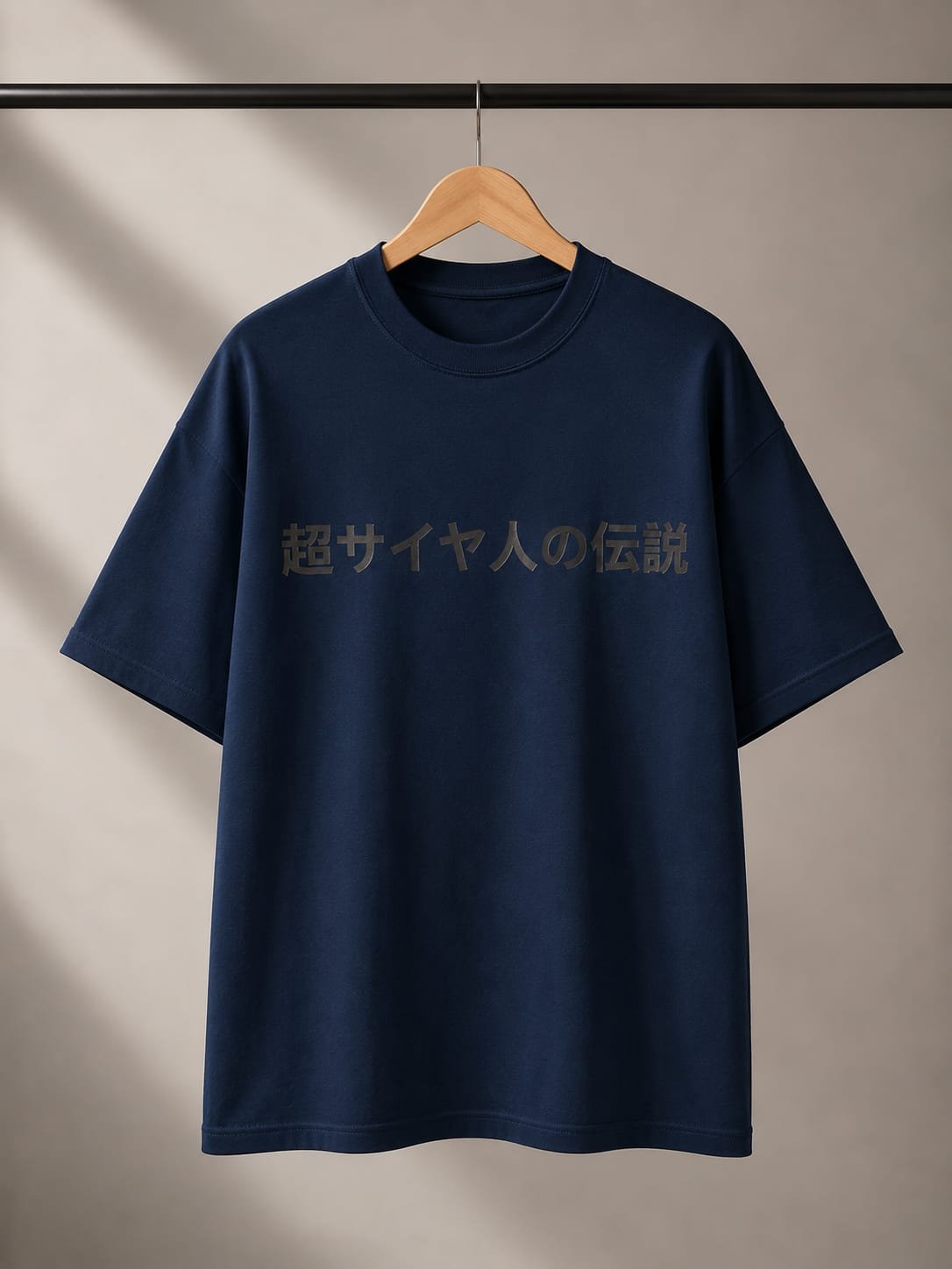 Unisex Ultra Instinct Goku Graphic Oversized Drop Shoulder T-Shirt – Navy Blue - Image 2