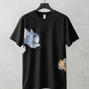 Unisex Tom & Jerry Side-Peeking Drop Shoulder T-Shirt