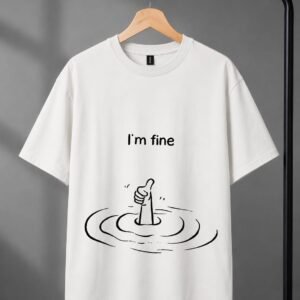 : I'm Fine Graphic Oversized Drop Shoulder T-Shirt