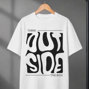 Think Outside The Box Graphic Oversized Drop Shoulder T-Shirt